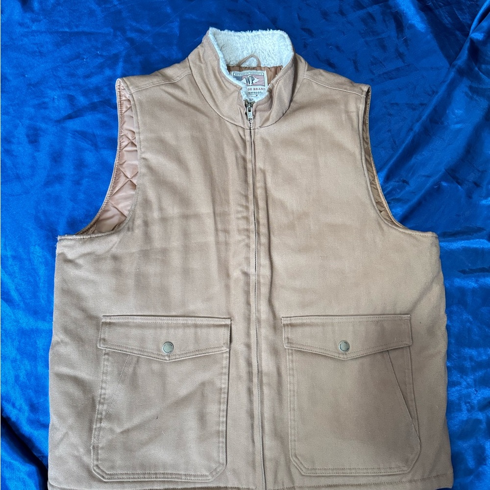 Heritage Tan Sherpa-Lined Men's Vest